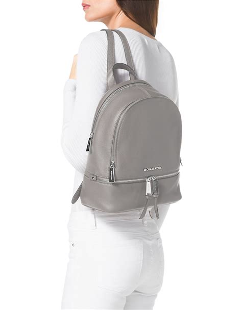 michael kors rhea backpack pearl grey|Michael Kors clear backpack.